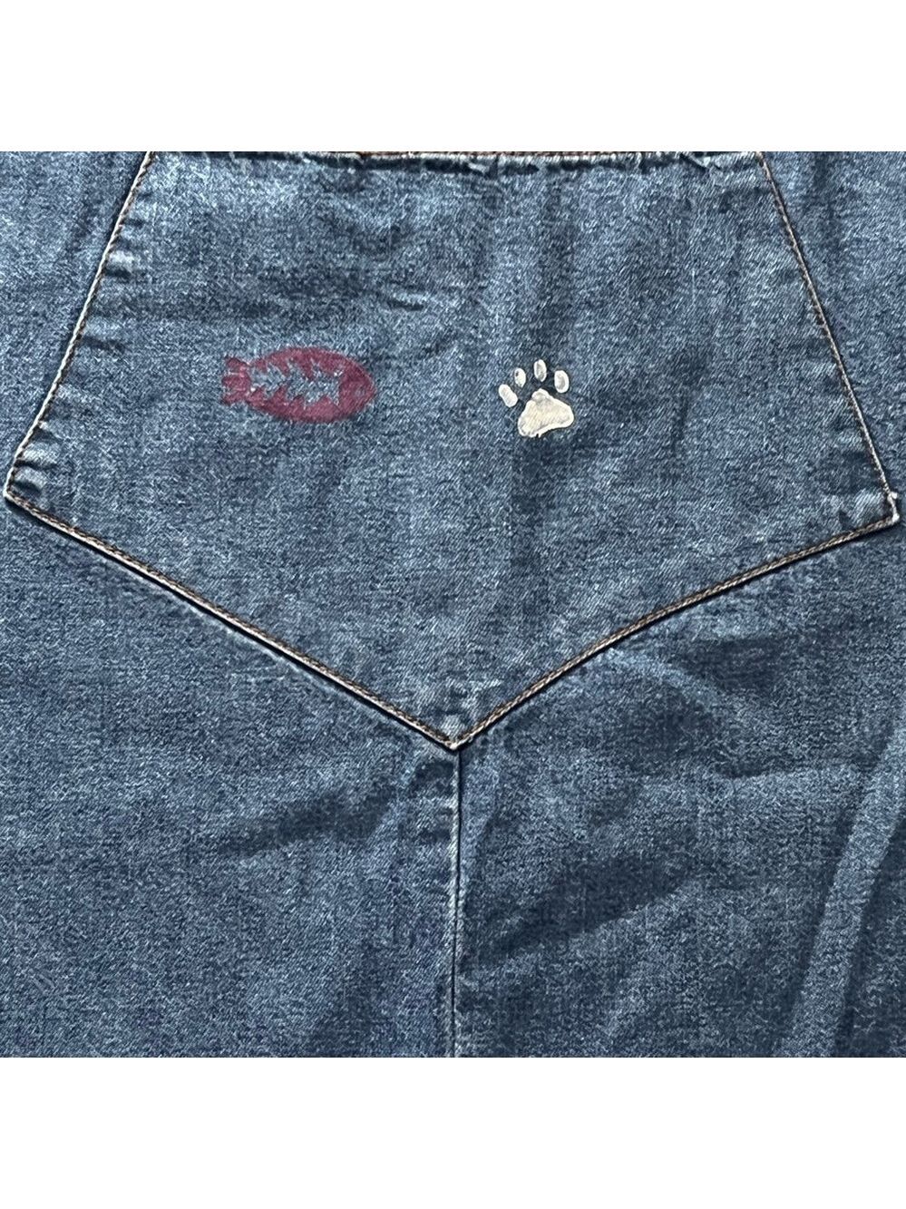 Vintage Rama of USA Cat Denim Maxi Dress Pockets XL - Picture 12 of 12